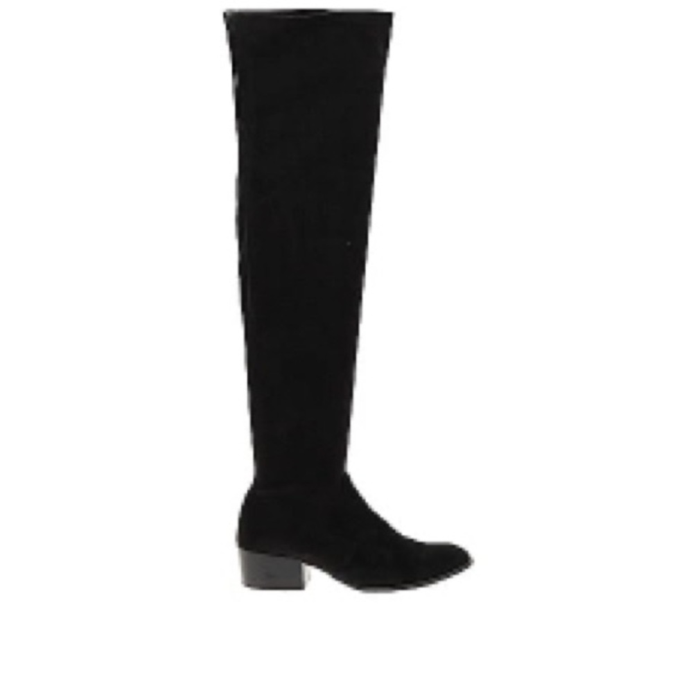 Suede Black Over-the-Knee Boots